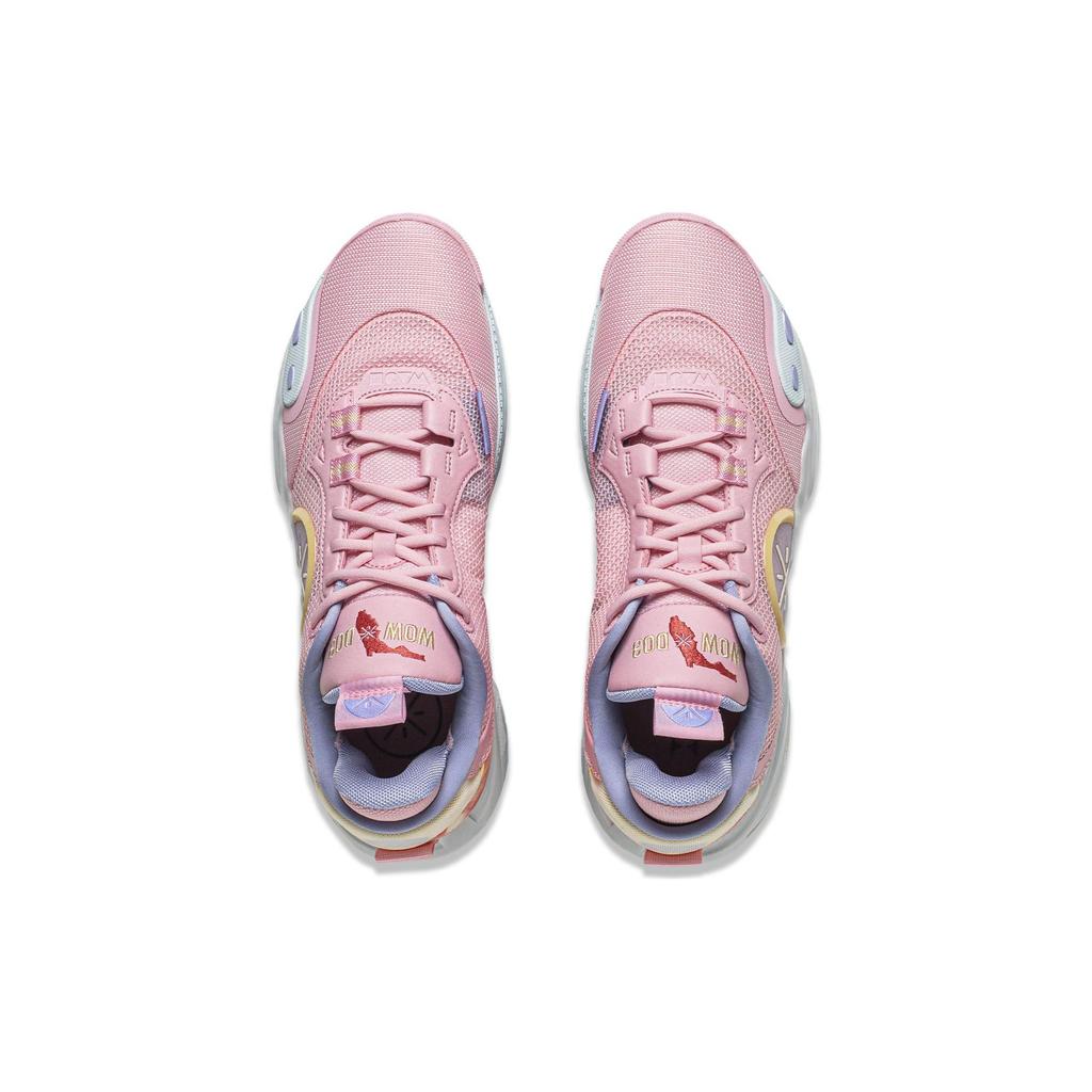 Li Ning All City 12 Нескользящие, Износостойкие, Поддерживающие, Легкие, С амортизацией Баскетбольные кроссовки Мужские Розовые ABAU015-3