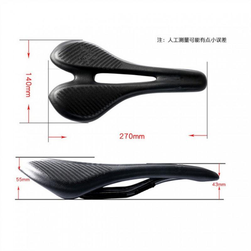 Full Carbon Fiber Bicycle Saddle Without Cover Mountain Road Bike Seat Pad Comfortable Breathable Rail