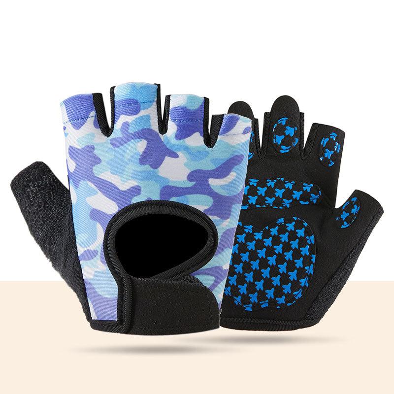 Half finger children's gloves outdoor sports boys and girls fitness skateboard training