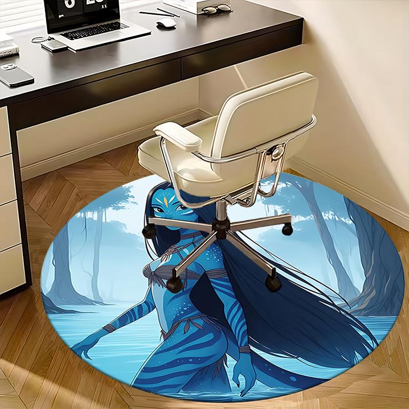 Коврик под стул в стиле Аватара - Круглый ковер для домашнего декора, офиса, гостиной, спальни, идея для подарка0256b