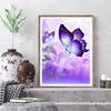 5D Diy Diamond Painting Purple Butterfly Cross Stitch Set Full Diamond Embroidery Mosaic Art Picture of Rhinestones Decor Gift