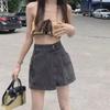 Women's Summer 2024 High Waist Irregular Denim A-Line Skirt - Slim and Anti-Exposure