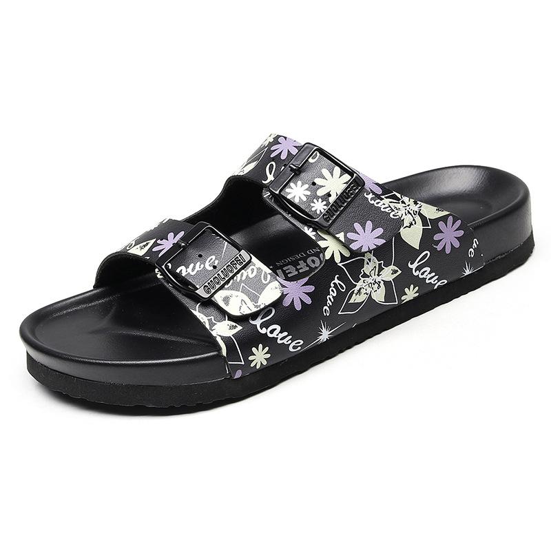 8 стильных женских тапочек 2024 года, пляжные сандалии на плоской подошве для отдыха, летние тапочки для пар, повседневные шлепанцы, женская обувь, большие размеры 35-45