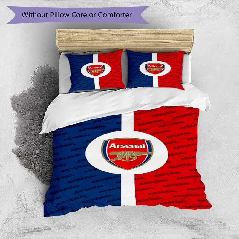 3pcs Duvet Cover Set (1*Duvet Cover + 2*Pillowcase, Without Core),football team.C Print Bedding Set, Bedroom Decor, All‑Season, Birthday Gift