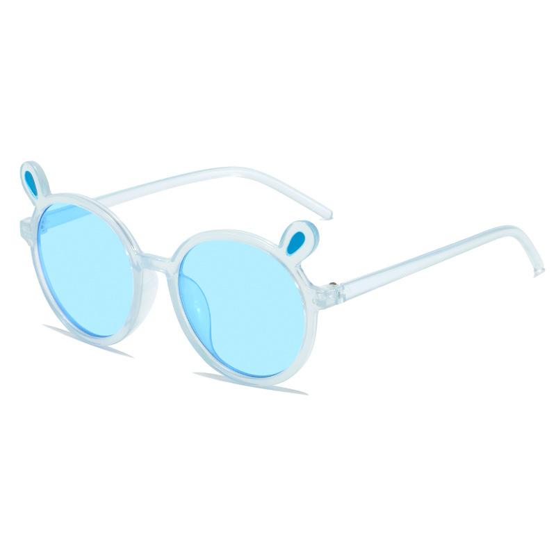 Детские солнцезащитные очки, мужские и детские с защитой от ультрафиолета, милые детские новые модные цветные солнцезащитные очки с заячьими ушками