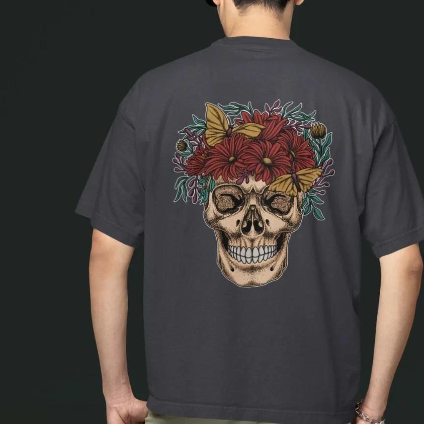 Oversized Back Graphic Printed T-Shirt for Men | Streetwear Style Cotton