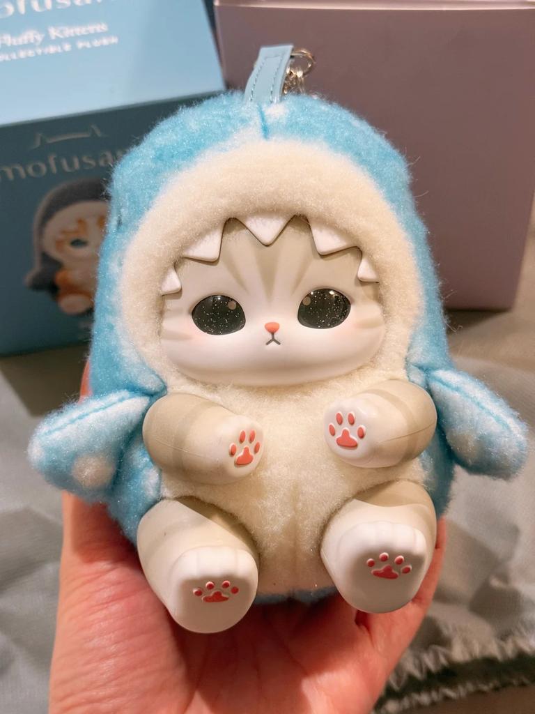 Новый милый кот Сверкающая акула Серия кошек Сюрприз-бокс Виниловая плюшевая сумка Декоративная коробка-сюрприз Подарок девочке на Рождество, День рождения, Праздник