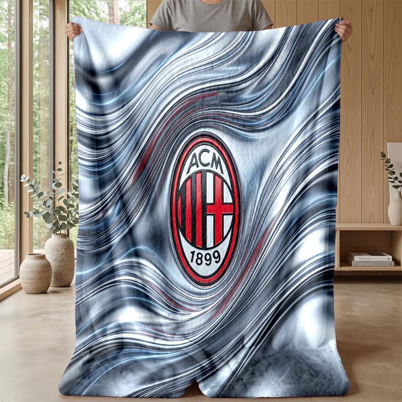 AC Milan Theme blanket Soft Flannel Blanket Plush Throw Blanket Cozy Sofa Bed Blanket for Home Decor