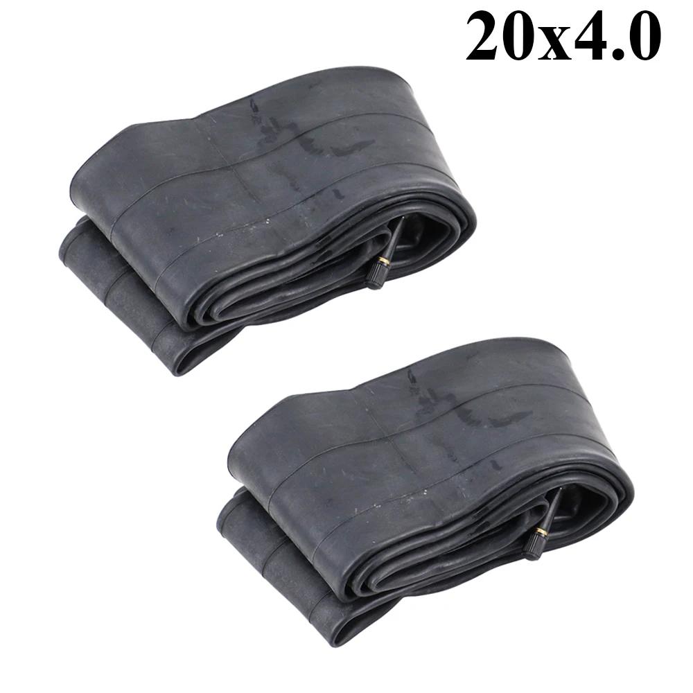 2PCS Beach Bicycle Tube 20 X 3.0 20x4.0 24x3.0 24x4.0 Bike Inner Tube For Snowmobiles Bicycles ATVs Black Tyre 20/24/26 Inch