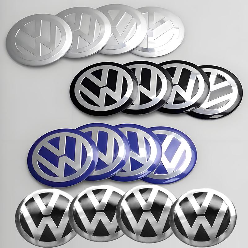 VW 56mm 60mm 65mm VW Logo Car Wheel Hub Center Cap Stickers Decal For Volkswagen B5 GTI Golf 5 Caddy Passat b6 Tiguan Polo MK6