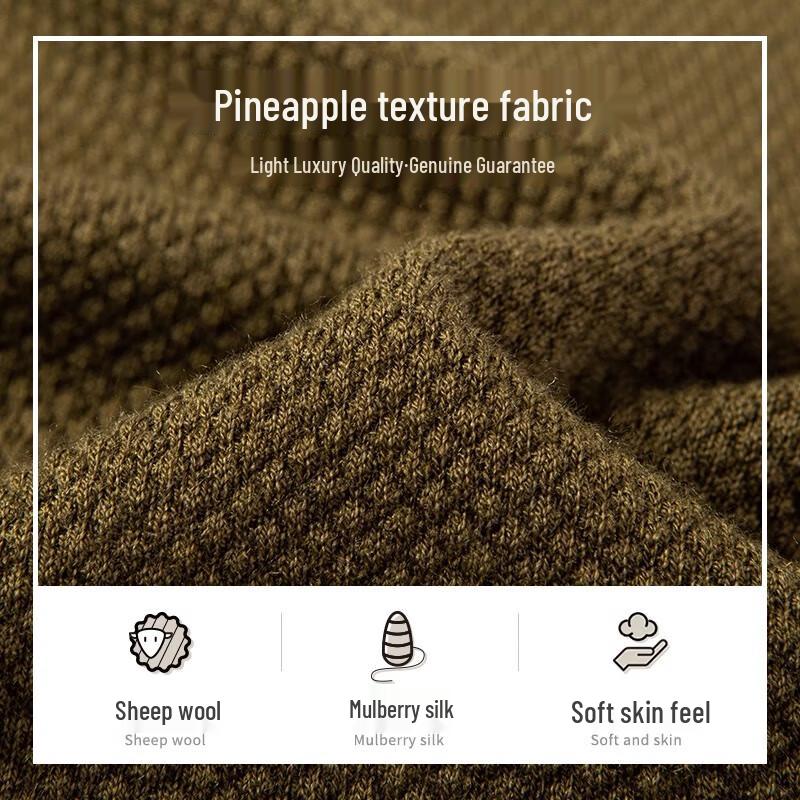 MONTAGUT Men's Crew Neck Wool Blend Sweater