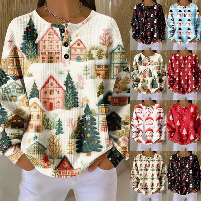 Женские повседневные рубашки с длинным рукавом, топы на пуговицах с V-образным вырезом, свободный трикотаж, осенние фавориты для женщин