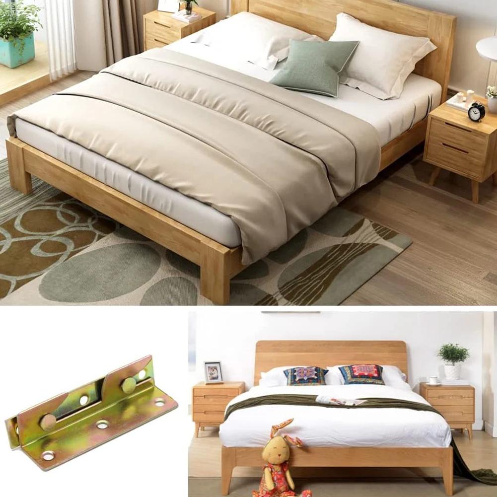 4 комплекта петель для кроватной мебели без врезки, фиксирующий соединитель, направляющий кронштейн для вставных аксессуаров, подвесных шкафов, столешниц