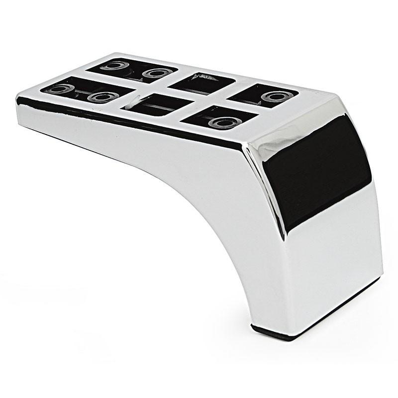 Q&Q ЕВРОПЕЙСКОЕ ПРОИЗВОДСТВО - ПЛАСТИКОВАЯ НОЖКА DRAKA 70x145 H83мм ХРОМ НЕ ОКРАШЕННАЯ. ХРОМИРОВАННЫЙ ЛИСТ.