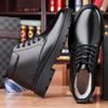 Fashion Hot Sale Handmade Mens Ankle Boots Outdoor Man Casual Leather Shoes Male Winter Plush Snow Boots Leisure Walk Motorcycle Boots
