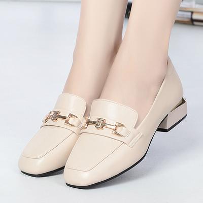 Модные лоферы женские 2024 летний стиль дышащие мягкая подошва удобные на низком каблуке туфли-одинарки один шаг маленькие кожаные туфли корейские
