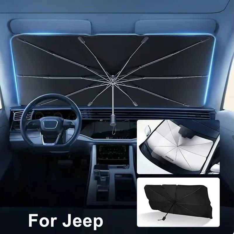For Jeep Wrangler Rubicon Compass Patriot Cherokee Grand Cherokee Car Windshield Sunshade Umbrella Car Front Shading