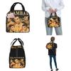 Vintage Flambae Dispatch Game Thermal Insulated Lunch Bags for School Portable Food Container Bags Thermal Cooler Lunch Boxes