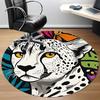 1pc Cheetah Safari Office Round Area Rug, Under Office Chairs Bedroom Living Room Home Decor, Room Deco, Available in Various Sizes