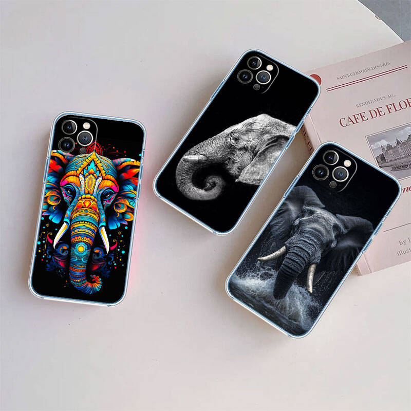 MH8 Animal Elephant Phone Case for Motorola Edge 20 30 S30 40 50 Fusion Lite Plus Pro Neo Ultra One Power Action Macro Hyper Vision Zoom