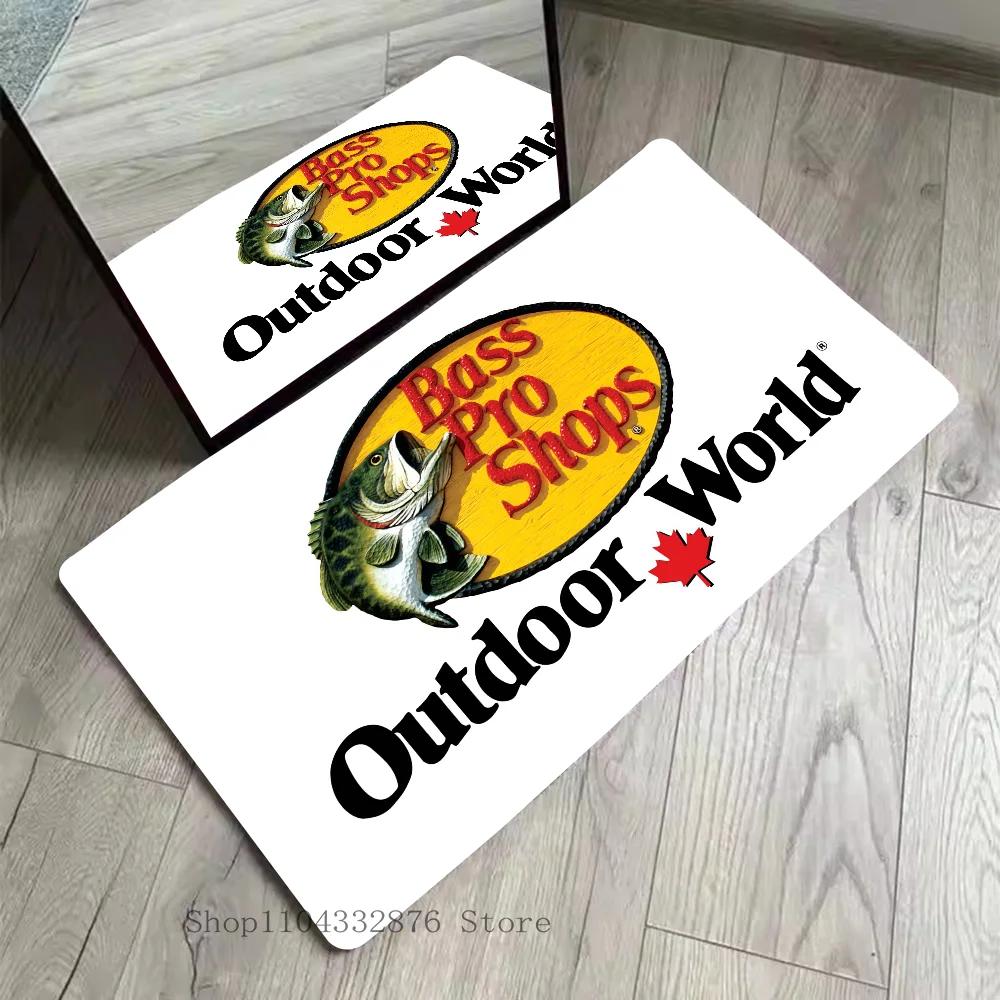 VIKAMA Bass Pro Shops Floor Mat Absorbent Non-Slip Area Rug Home Decor Kitchen Bathroom Carpet Doormat Fishing Hunting Theme