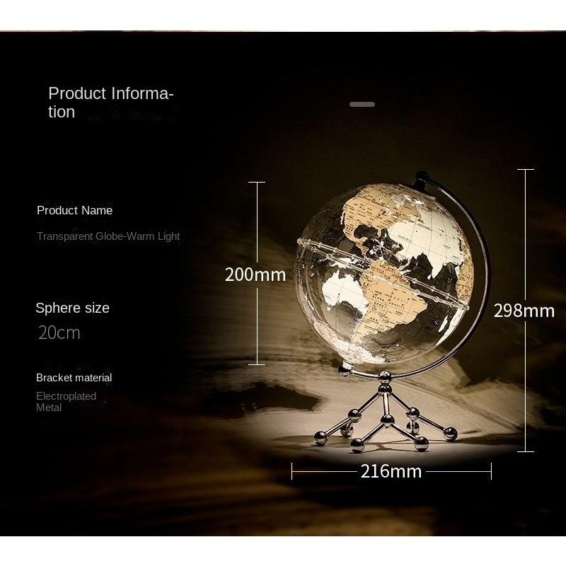 Прозрачный шар с лампой, светящийся орнамент, роскошная настольная лампа, украшение, подарок девушке на выпускной ученику средней школы