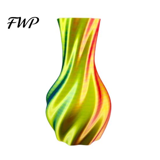 High-grade Texture Vase 3D Printed Decorative Spiral Flower Modern Twisted for Living Dried Room, Shelf, Wedding & Dining Table Centerpiece, Farmhouse
