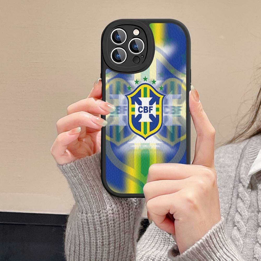 B-Флаг Бразилии Чехол для телефона из твердой кожи для iPhone 16 15 14 13 12 Mini 11 14 Pro Max Xs X Xr 7 8 Plus Fundas