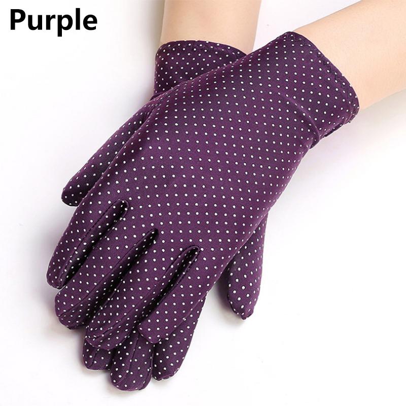 Summer Gloves Sun Protection Fashion Round Dot Elastic Mittens High Quality