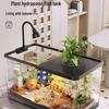 Compact Eco-Friendly 2025 Goldfish Tank with Filtration, Oxygenation, Lid - Ideal for Small Living Rooms