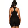 European and American Summer Women's Solid Color Tight Fitting Jumpsuit Casual Wear