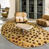 Leopard Design Bedroom Decor Oval Rug Modern Irregular Carpets for Living Room Luxury Lounge Carpet Large Area Thicken Floor Mat
