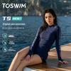 Женский купальник TOSWIM с длинным рукавом, защитой от солнца и разрезом