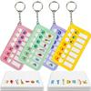 Dekori 4-Piece Children's Time Management Checklist Set Portable Planning Card Keychain Daily Schedule Chart Habit Confirmation Pink Green Purple