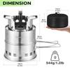 Portable Camping Stove Alcohol Wood Burning Survival Stove for Outdoor Backpacking Picnics and BBQs Small Dual Fuel Camp Stove
