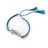 Les Trésors De Lily [N4640] - Silver Blue 'Navajos' Ethnic Bracelet