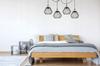 Pendant lamp, ceiling chandelier, wire, LED lampshade