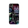 Charming Paris Art Phone Case for Iphone 5 5s 2020se 6 6s 7 8 Plus X 10 XR XS 11 12 13 Mini Pro MAX Black Tpu Back Cover