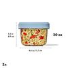 OXO Twist Stack and Freezer for Food Storage and Meal with Containers, 2-Piece Set, 592ml, Microwave, Dishwasher, Safe, Prep, Gaskets, Stackable.