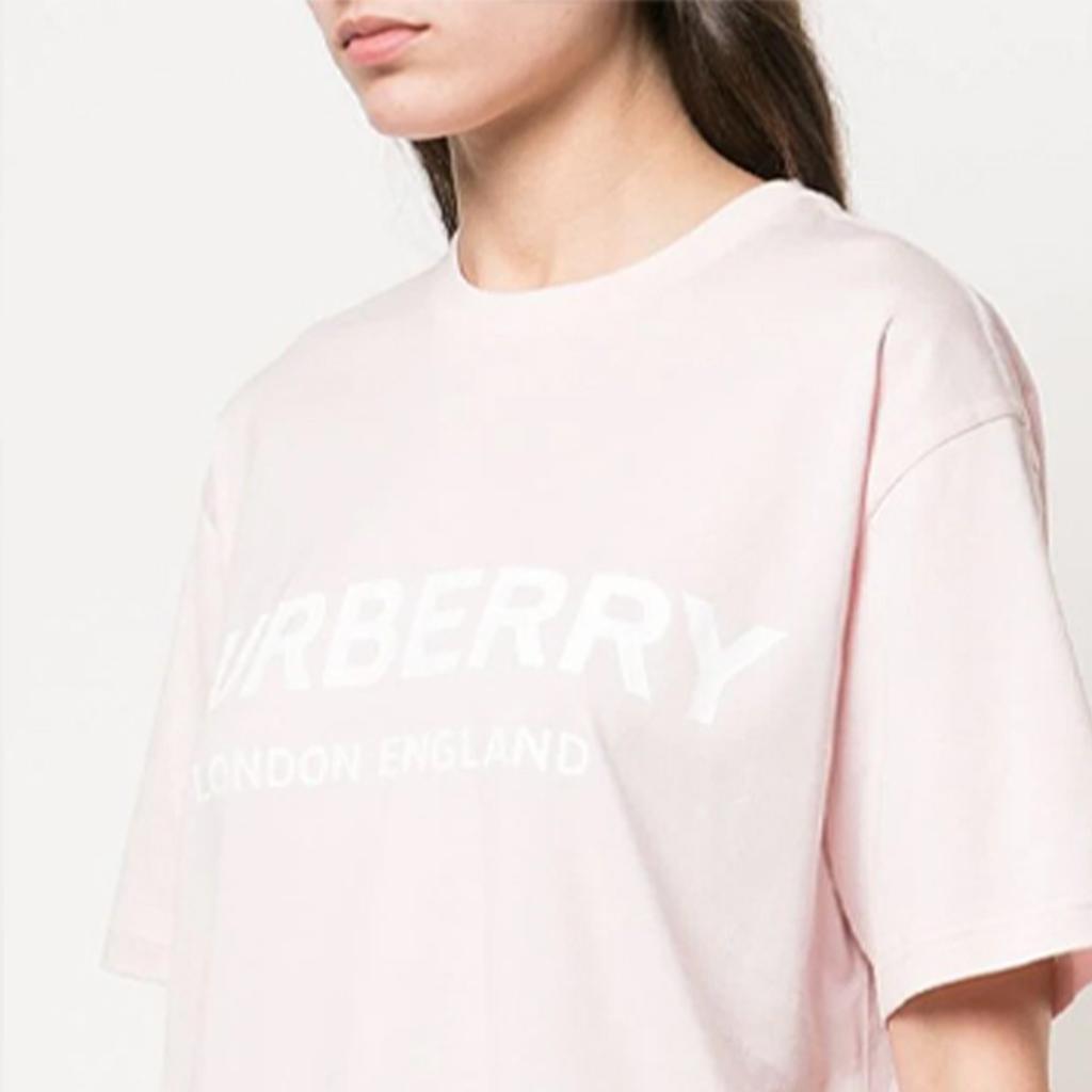 Burberry Футболки Женские Розовые С Круглым Вырезом Умеренные 80102241