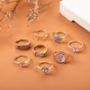 Модный женский набор из 8 колец - Женское кольцо Металлическое кольцо Глянцевое кольцо Металлическое кольцо Праздничный подарок