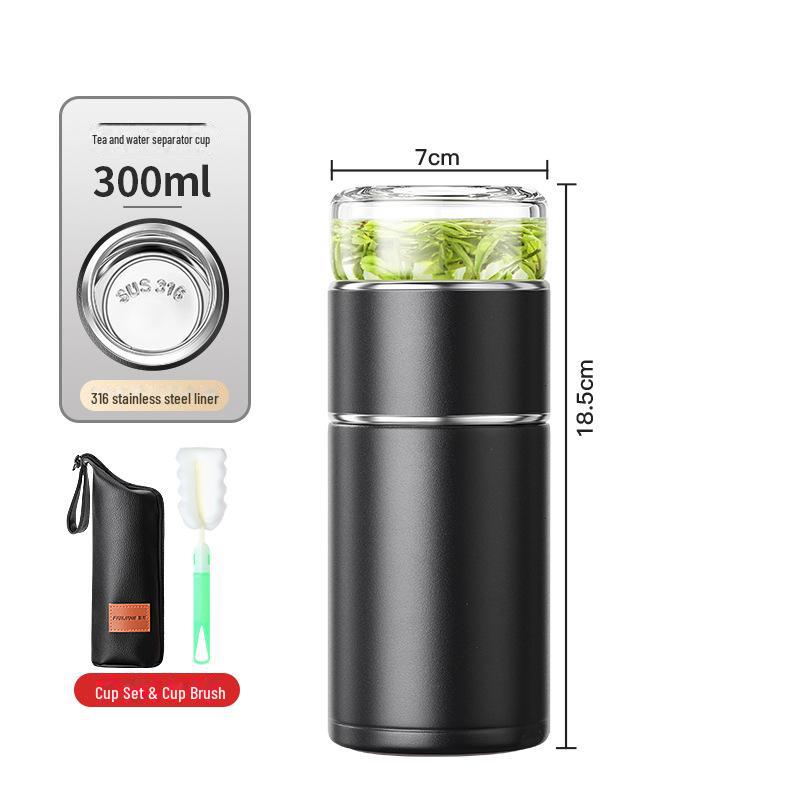 «Портативная термокружка-сепаратор для чая из нержавеющей стали 316 — дизайн унисекс, идеально подходит для заваривания чая и в качестве подарка».