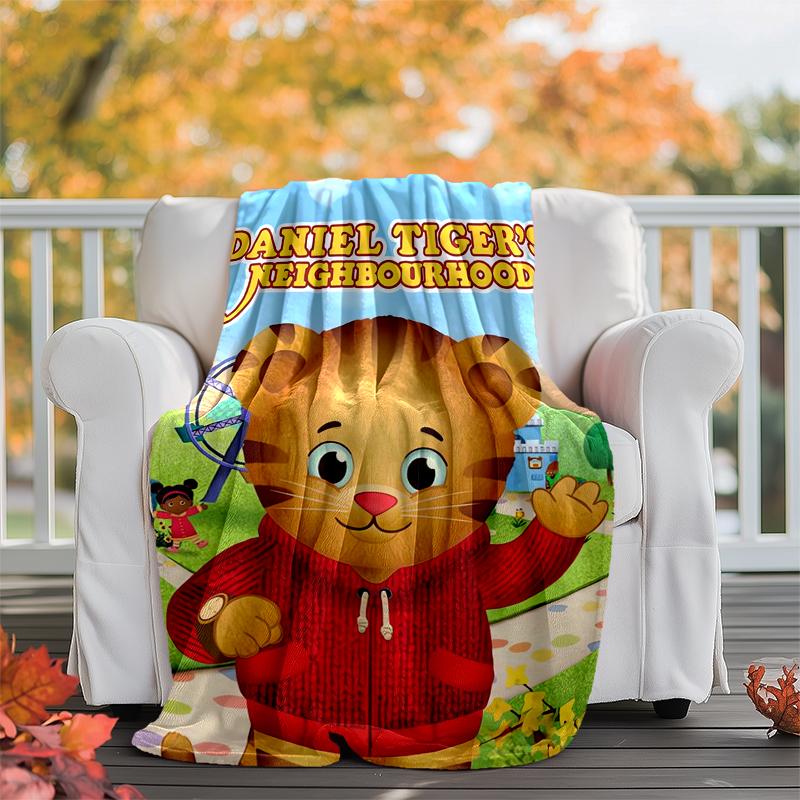 Daniel Tiger Flannel Blanket Soft Warm All-Season Throw, Design for Camping, Car Travel, Hiking Sofa, Bed, Office Perfect Gift for Parties