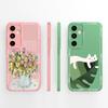 For Samsung A55 5G Case Black Butterfly Phone Cover For Galaxy A55 Funda Liquid Silicone Full Protection High Quality Bumper