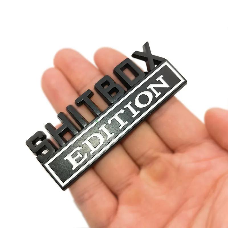 OTOKIT 1 шт. 3D Хромированный Черно-Красный Металлический Значок SHITBOX EDITION Наклейка на Заднюю Сторону Автомобиля для Jeep Dodge Chrysler