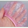 100pcs/set Disposable Shower Caps Plastic Waterproof Headgear Pink Spa Salon Hotel Hair Dye Women Elastic Hair Cap Bathroom