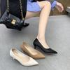 Мода Модная обувь для женщин One Kick Женские туфли-лодочки Осенние туфли с острым носком Твердые профессиональные туфли на шпильках или тонких каблуках Неглубокие туфли