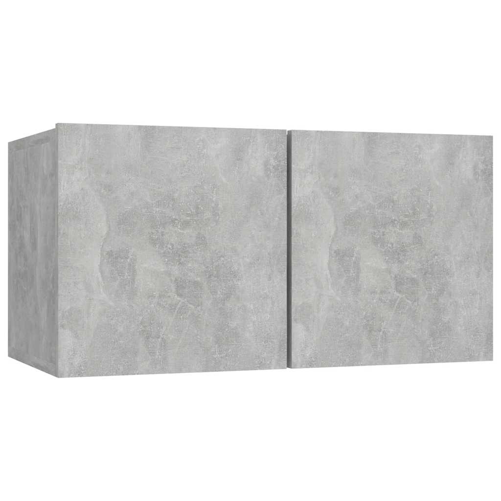 Vidaxl Szafki Wiszące Pod Tv 2 Szt., Szarość Betonu, 60X30X30 Cm