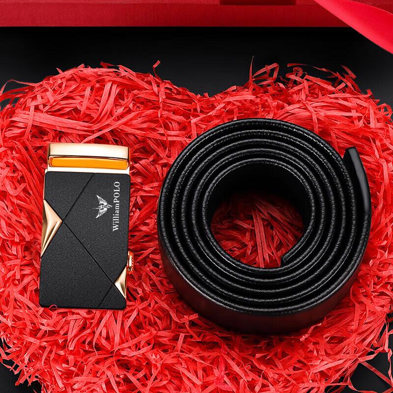 Мужской ремень WILLIAMPOLO, первый слой, из коровьей кожи, с автоматической пряжкой