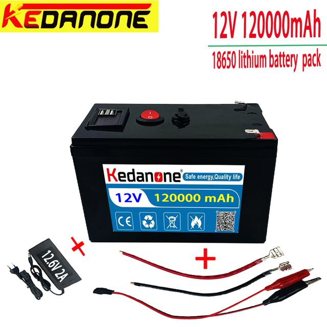 12v120ah 18650 Lithium Battery Pack 3s7p Built -In High Current Bms for Sprayers ,Carts Electric Vehicle Batterie +Charger